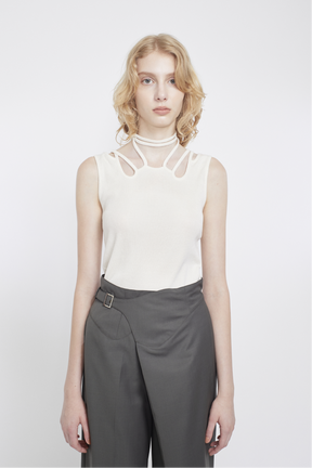 Glitter ivy tank (White)