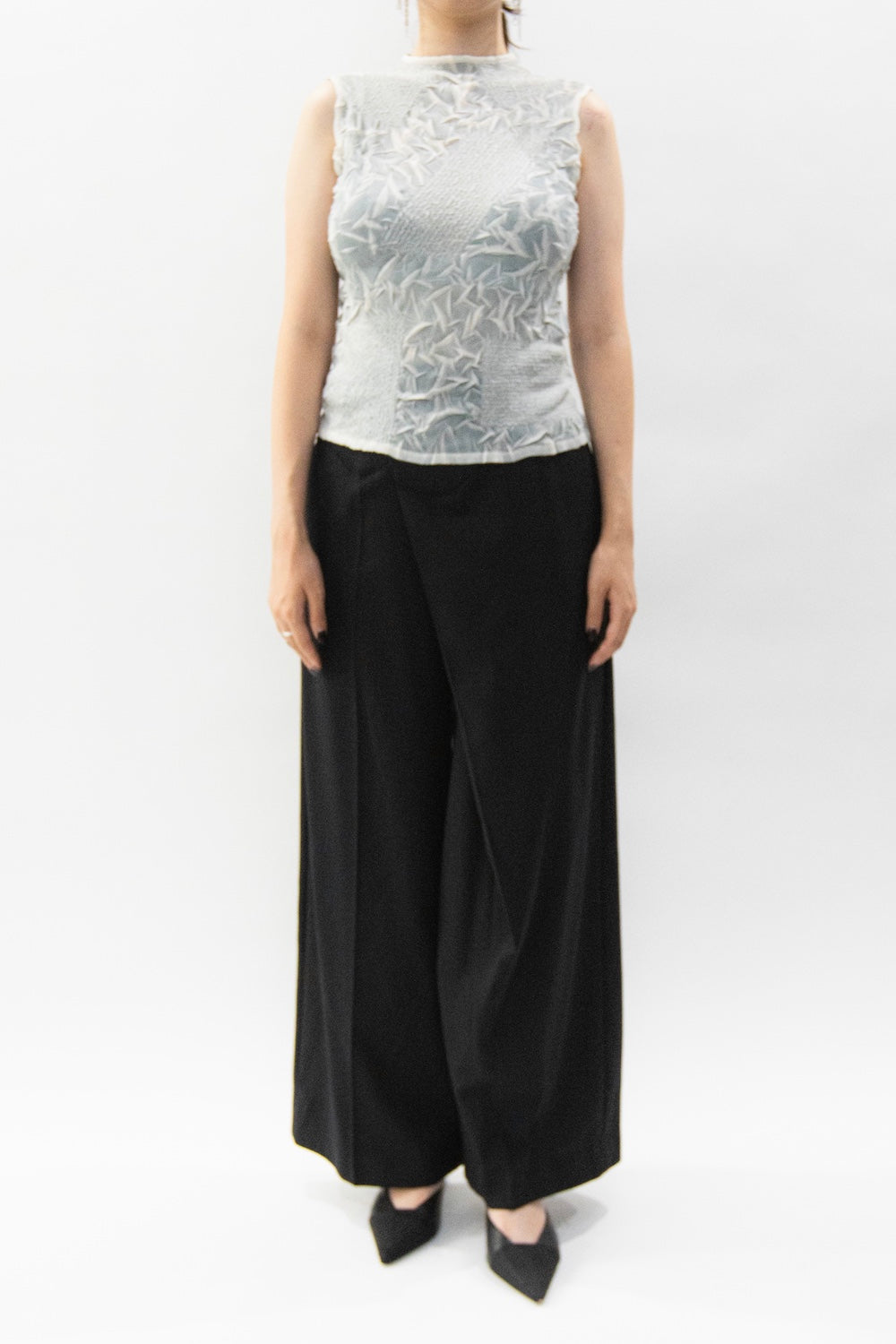 MURRAL Crumpled sleeveless tops (Gray)