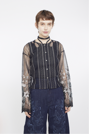 Classic lace cardigan (Black)
