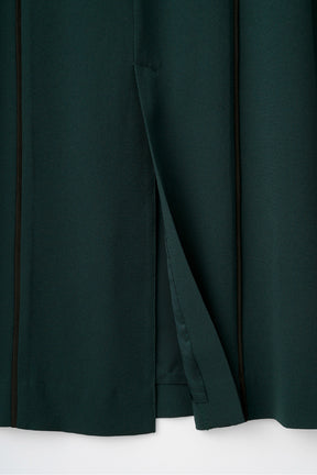 Petal sleeve lace dress set (Green)