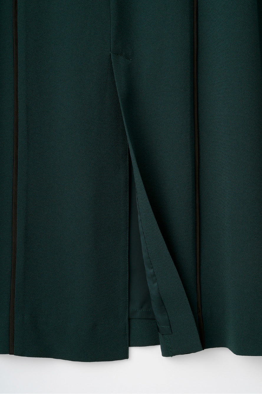 Petal sleeve lace dress set (Green)