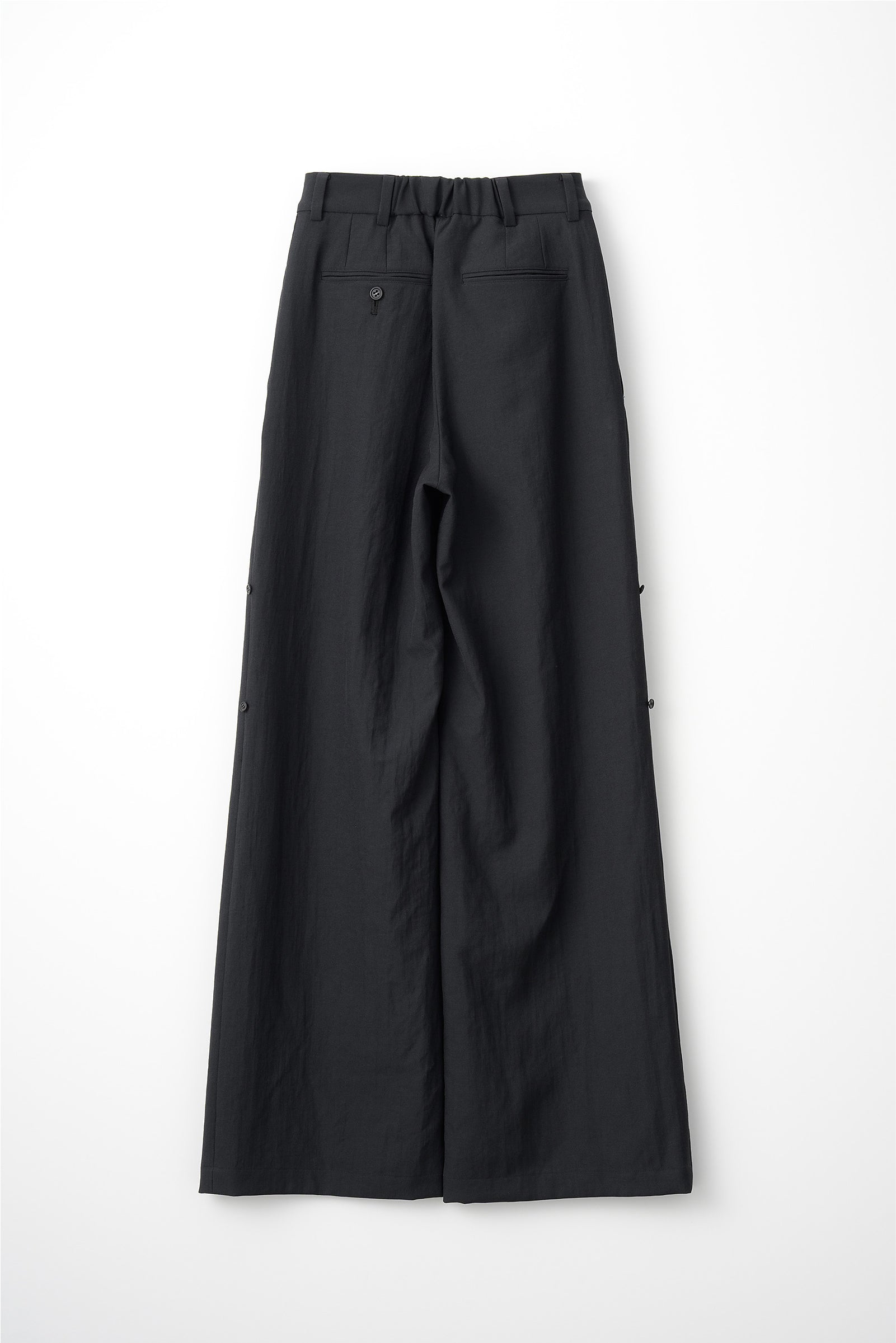 Veil embroidered layered slacks (Black)