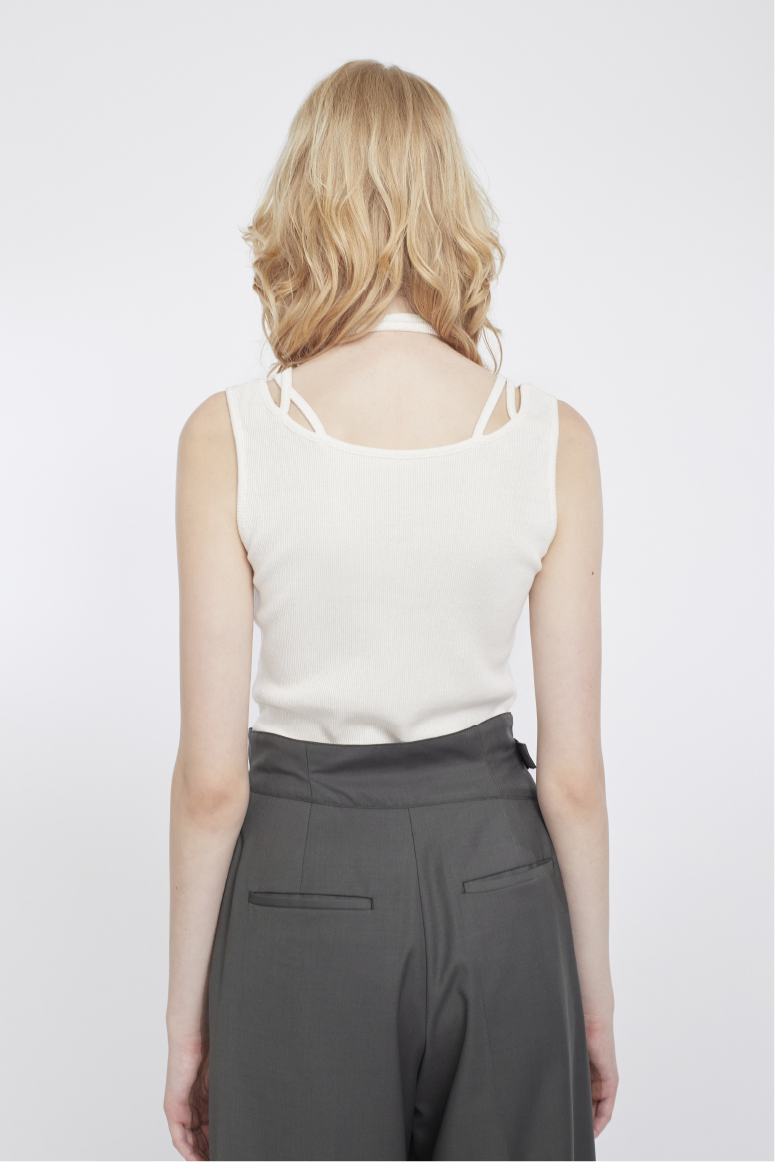 Glitter ivy tank (White)