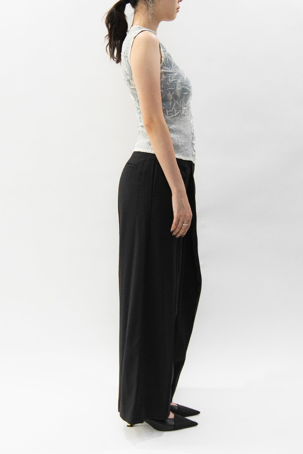 MURRAL Crumpled sleeveless tops (Gray)