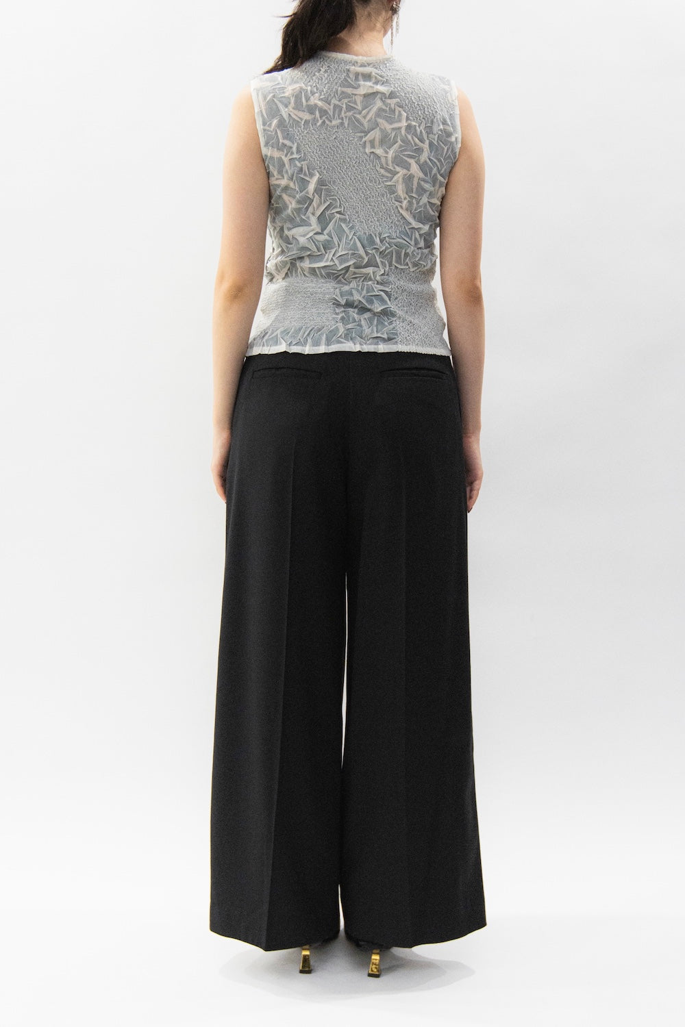 MURRAL Crumpled sleeveless tops (Gray)