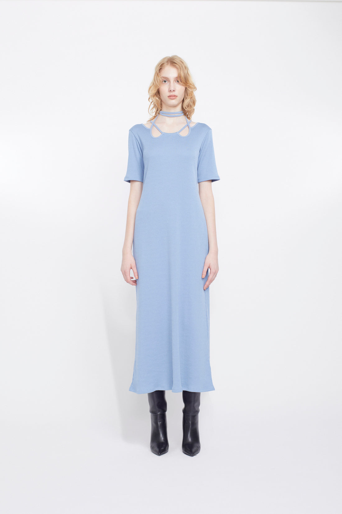 Ivy halfsleeve dress (Light blue)