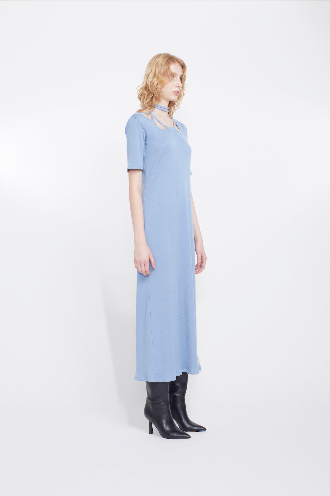 Ivy halfsleeve dress (Light blue)