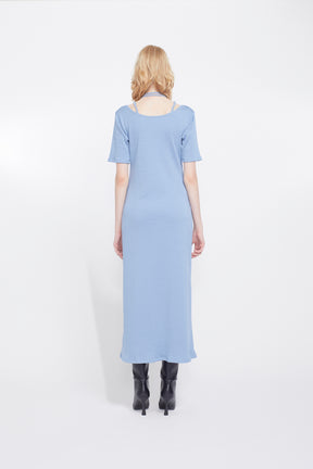 Ivy halfsleeve dress (Light blue)