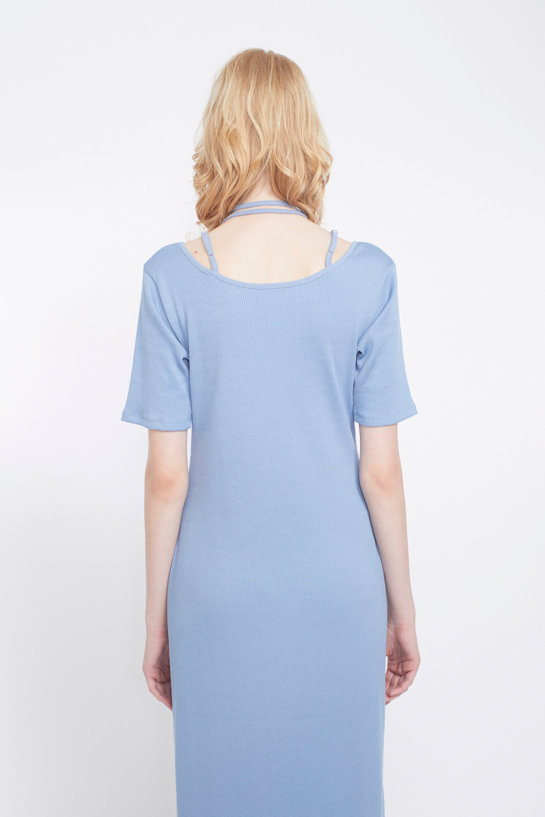 Ivy halfsleeve dress (Light blue)