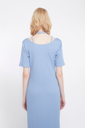 Ivy halfsleeve dress (Light blue)