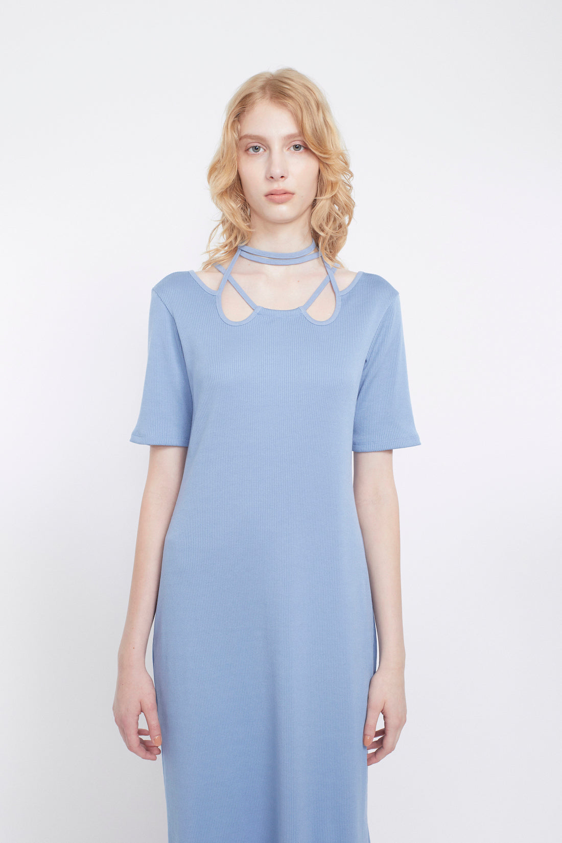 Ivy halfsleeve dress (Light blue)