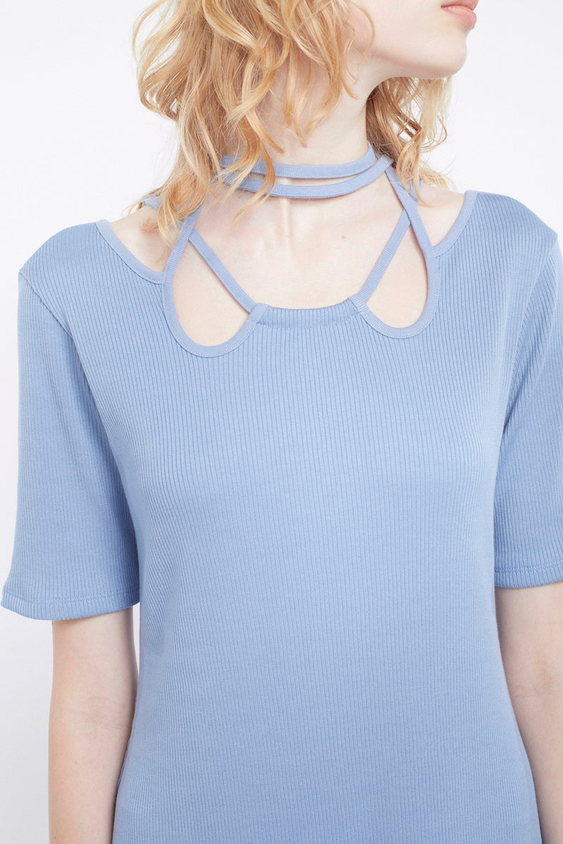 Ivy halfsleeve dress (Light blue)