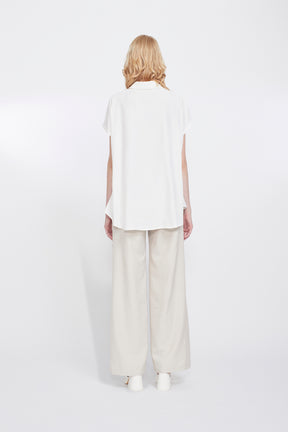 Veil embroidered shirt (White)