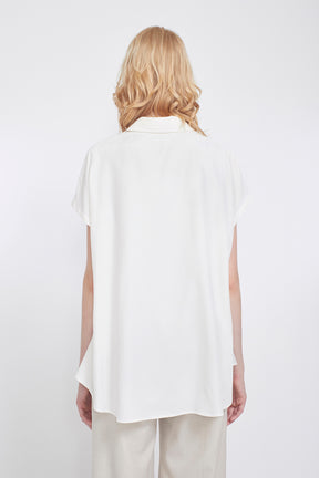 Veil embroidered shirt (White)