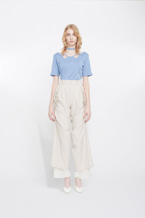 Ivy halfsleeve tops (Light blue)