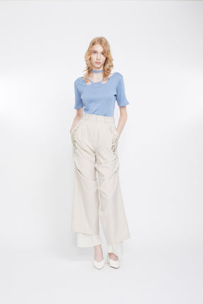 Ivy halfsleeve tops (Light blue)