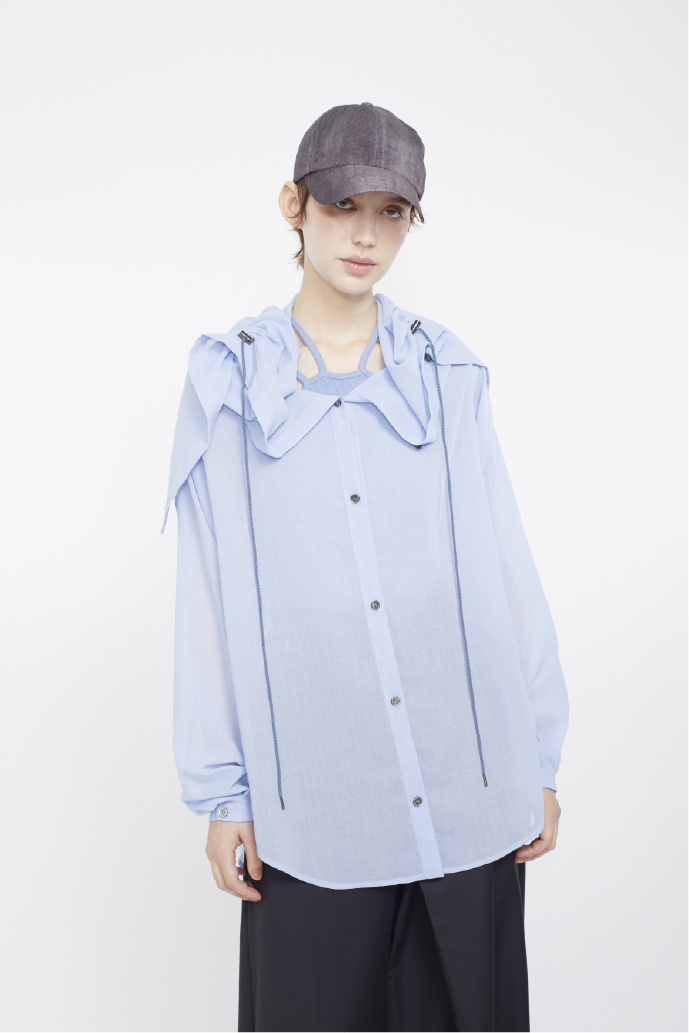 Float hood Shirt (Light blue)