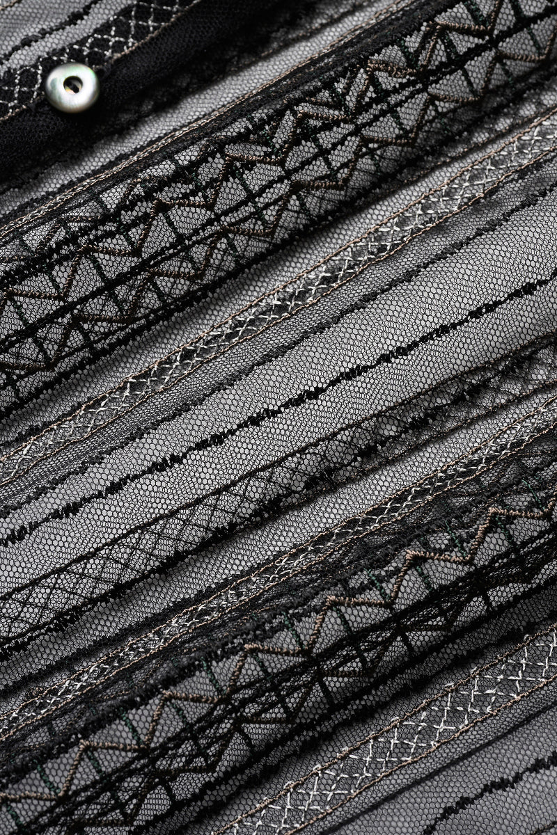 Classic lace dress set (Black)