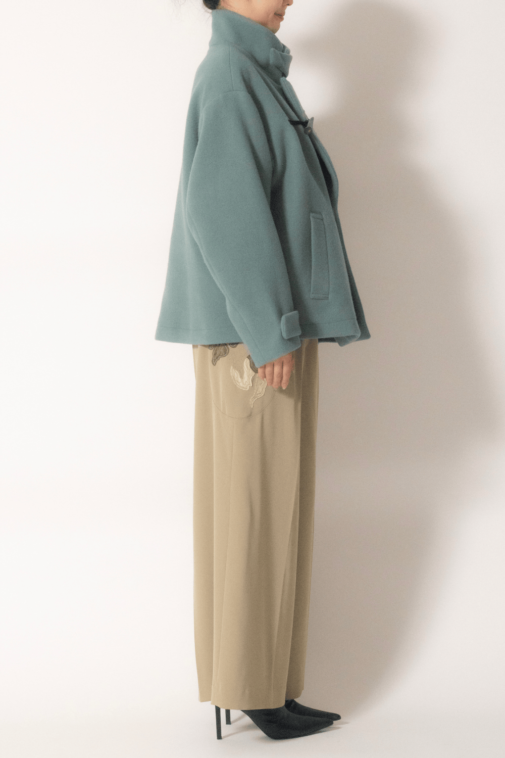 MURRAL Trillium embroidered wool coat (Gray)