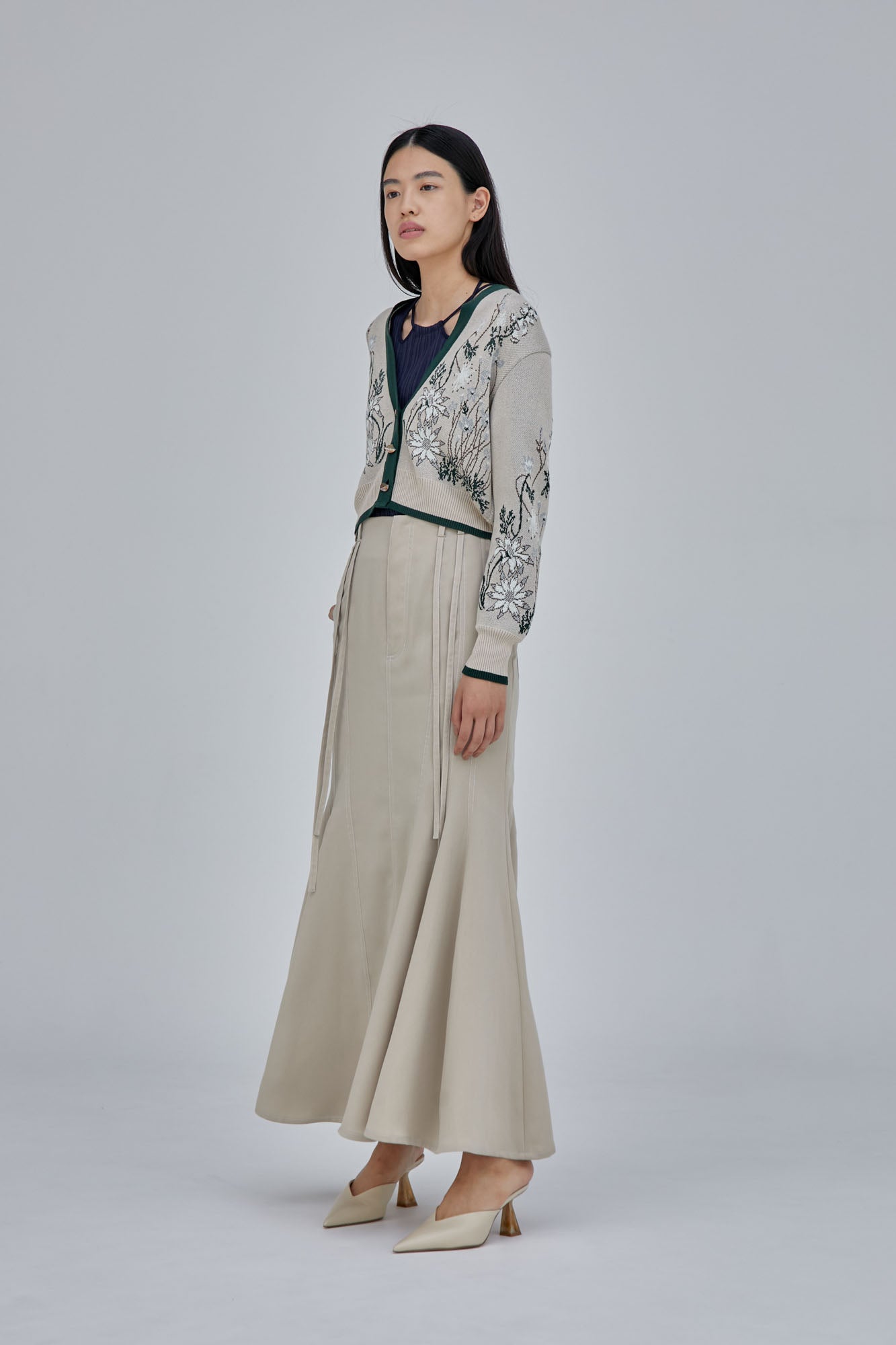 Umbrella mermaid skirt (Beige)