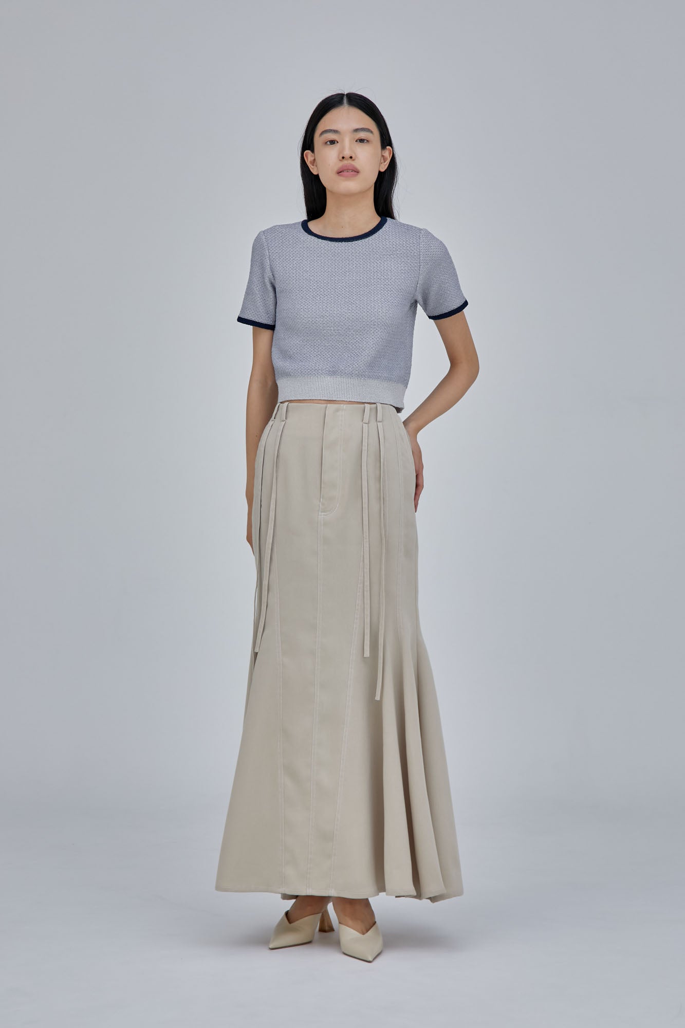 Umbrella mermaid skirt (Beige)