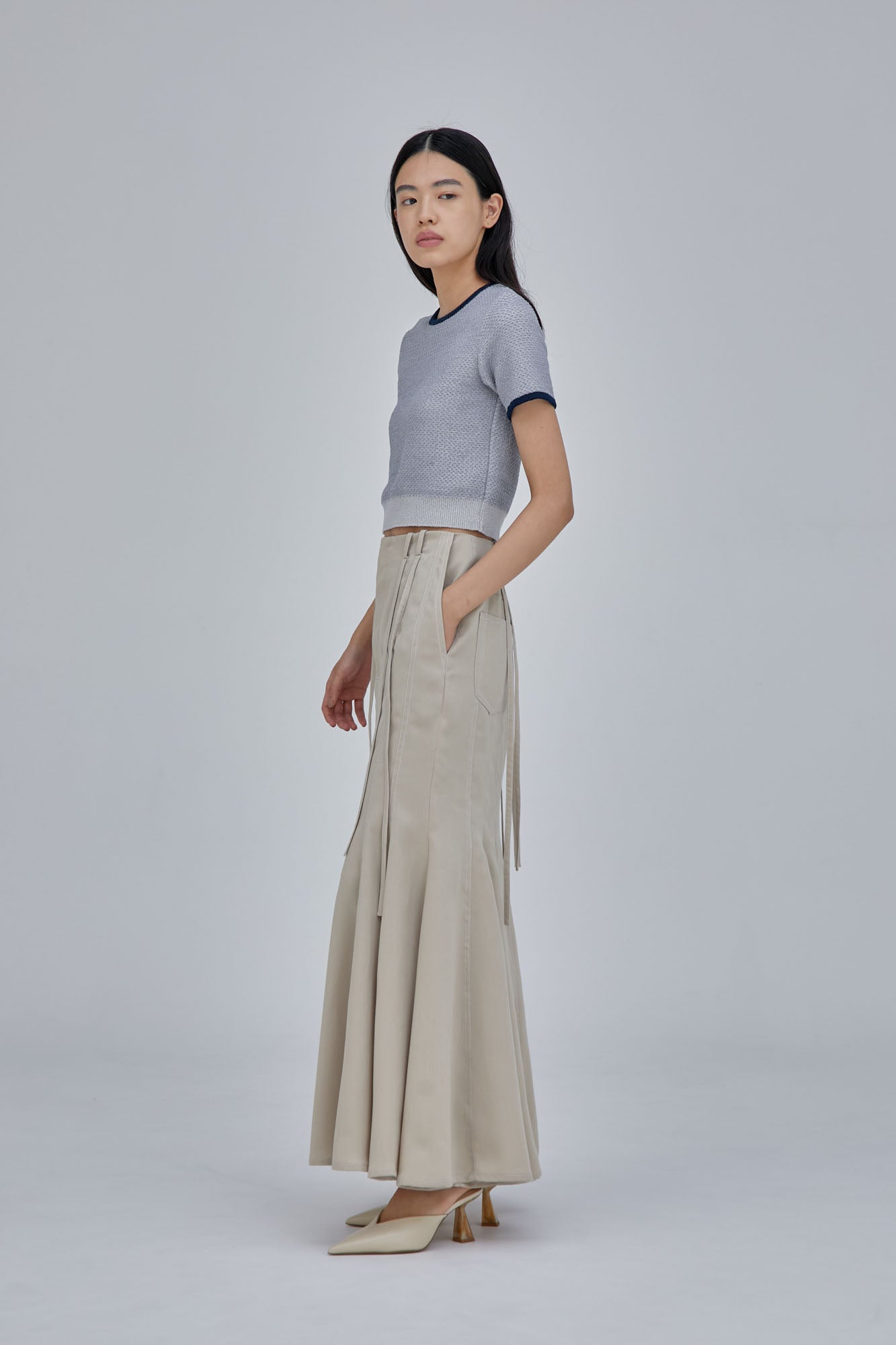 Umbrella mermaid skirt (Beige)