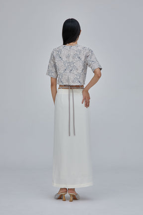 String slit skirt (White)