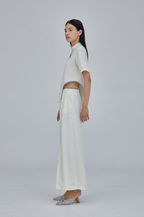 String slit skirt (White)