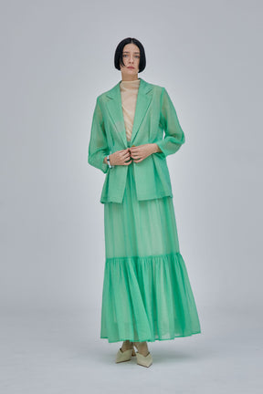 Fluffy jacquard skirt (Light green)