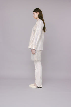 Snow cover needle punch jacket (White)