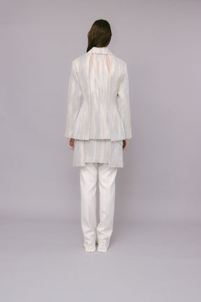 Snow cover needle punch jacket (White)