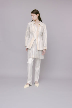 Snow cover needle punch jacket (White)