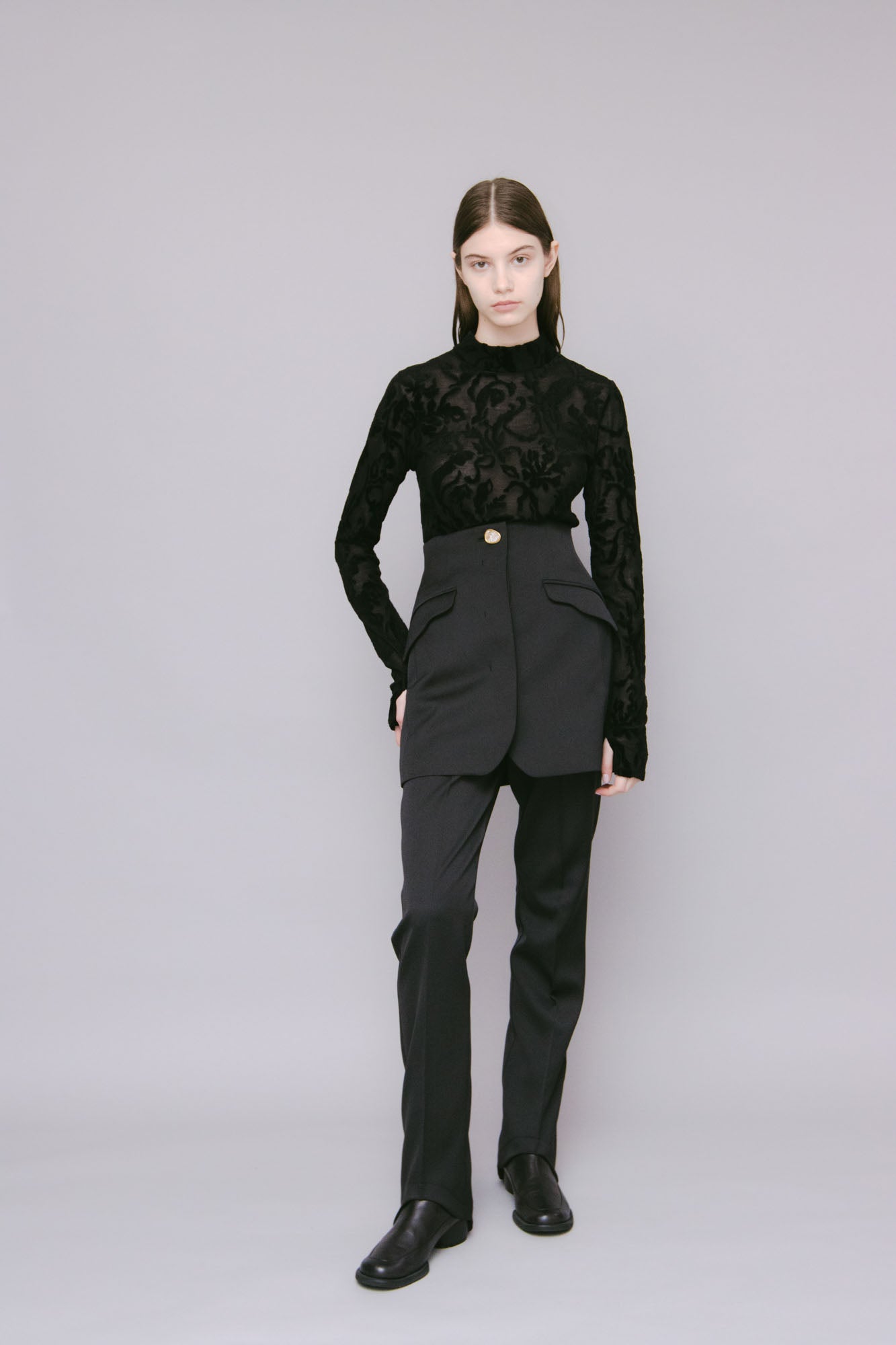 スカート murral Monochrome wrapped skirt (Black) Monochrome wrapped skirt (Black)