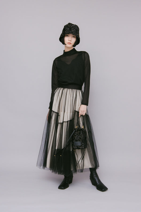 MURRAL Ice flower embroidery hat (Black)