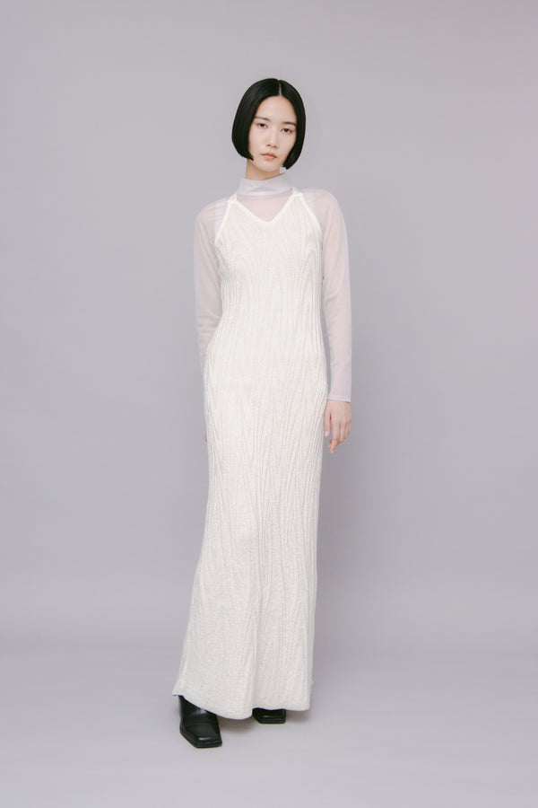 MURRAL Frost knit camisole dress (Ivory)