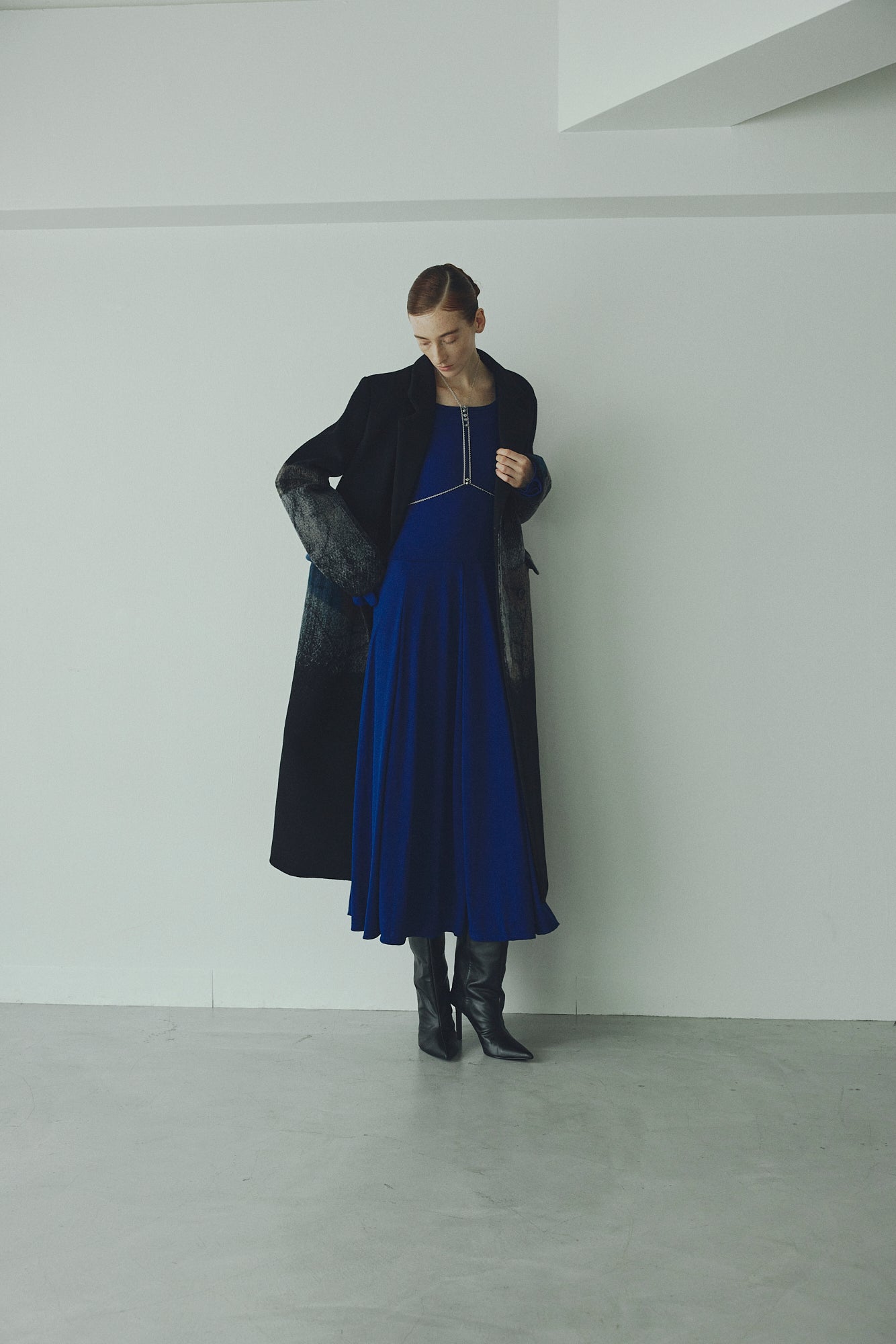 Calm jersey dress (Blue)