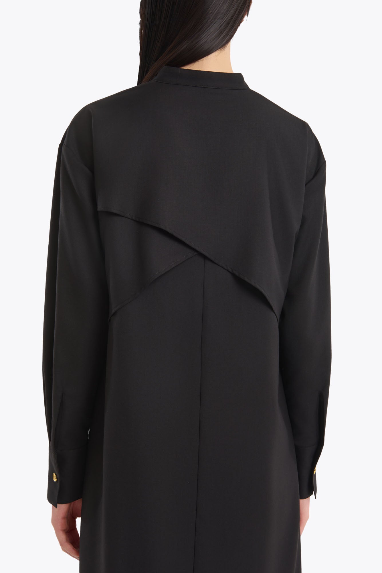 Cape belt dress (Black)