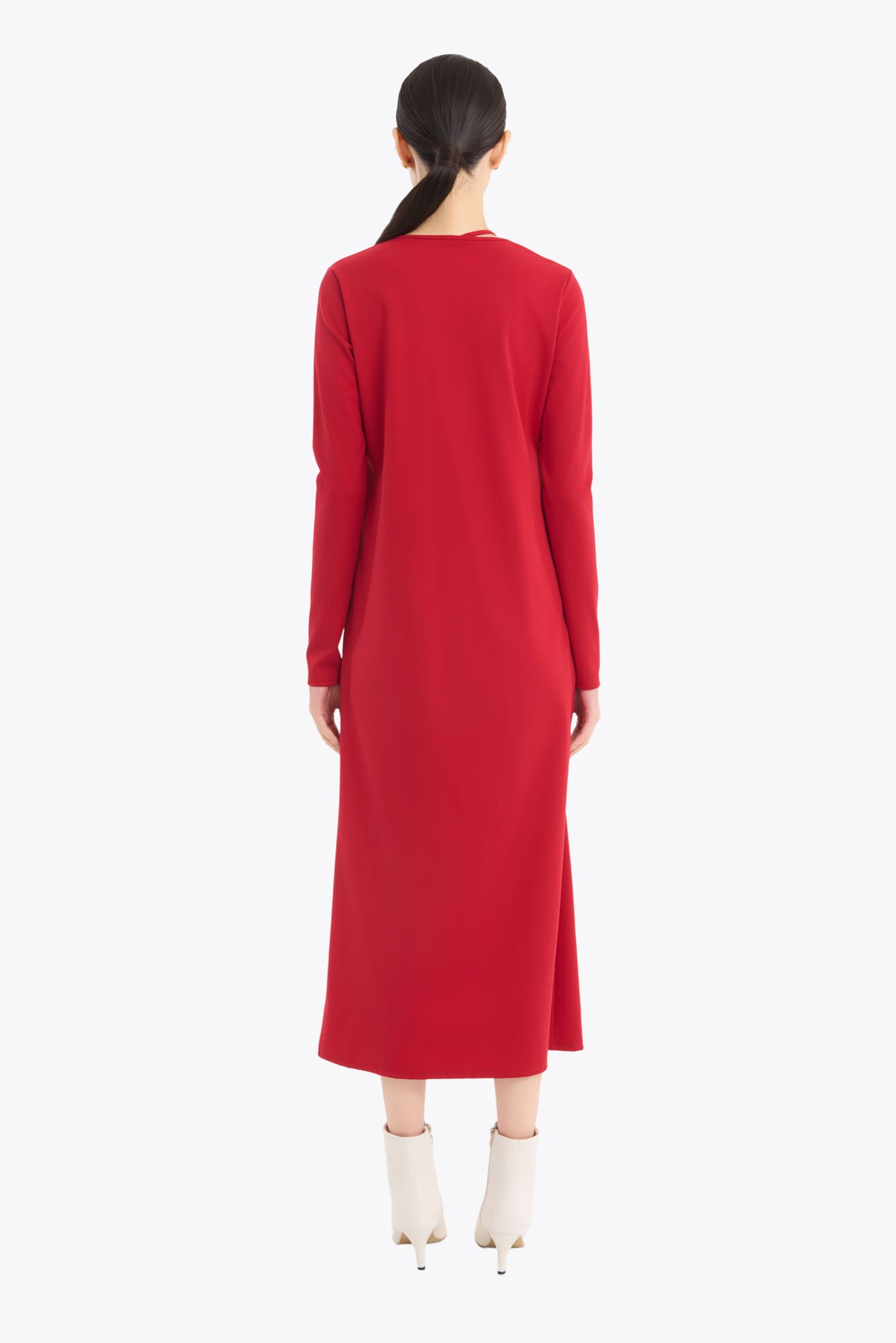 Twist jersey dress (Red)