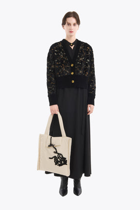 Trillium embroidered bag (Ivory)