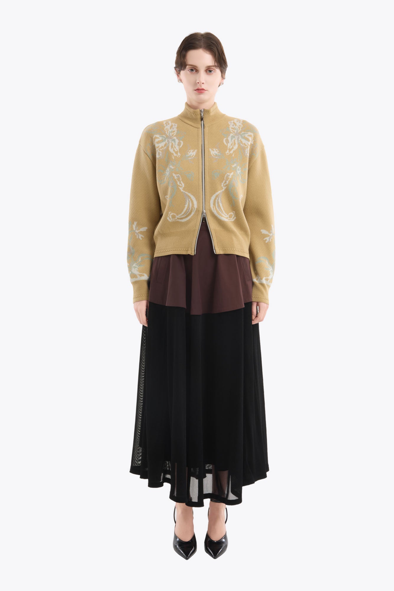 Trillium knit cardigan (Beige)