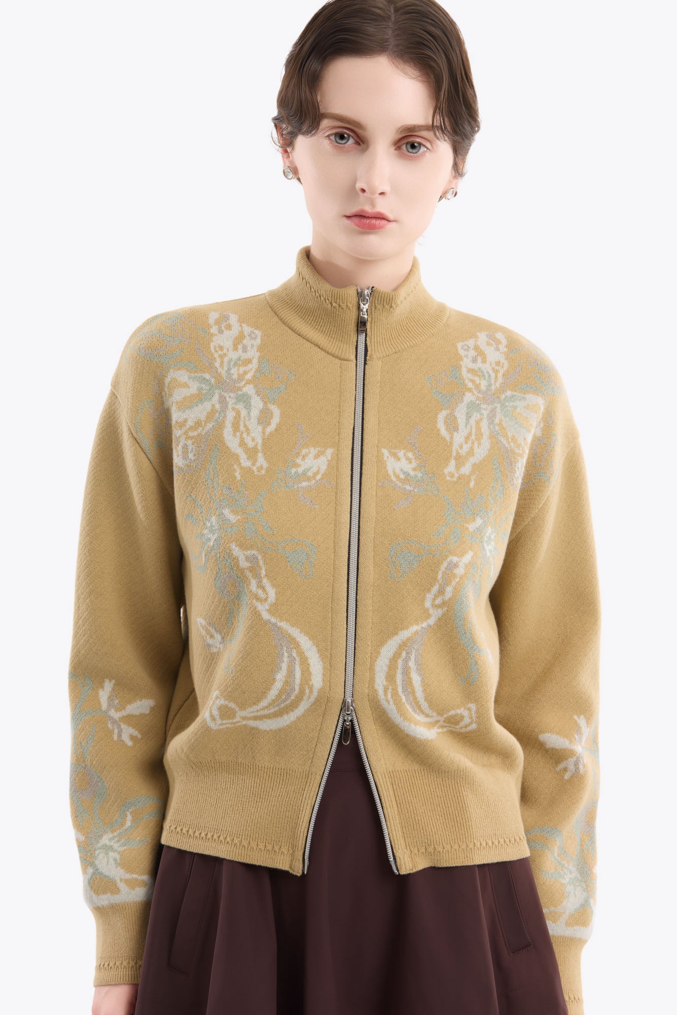 Trillium knit cardigan (Beige)