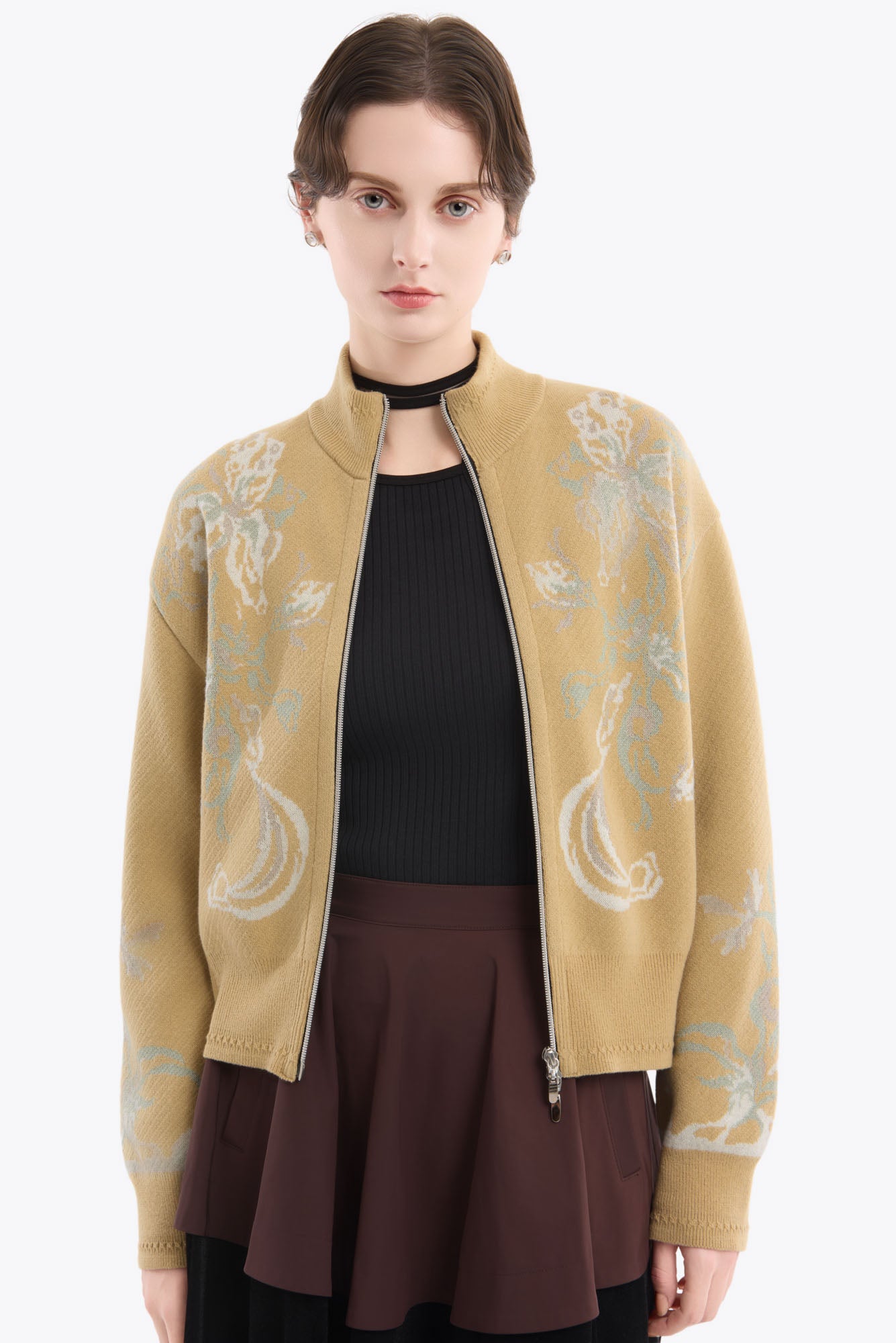 Trillium knit cardigan (Beige)