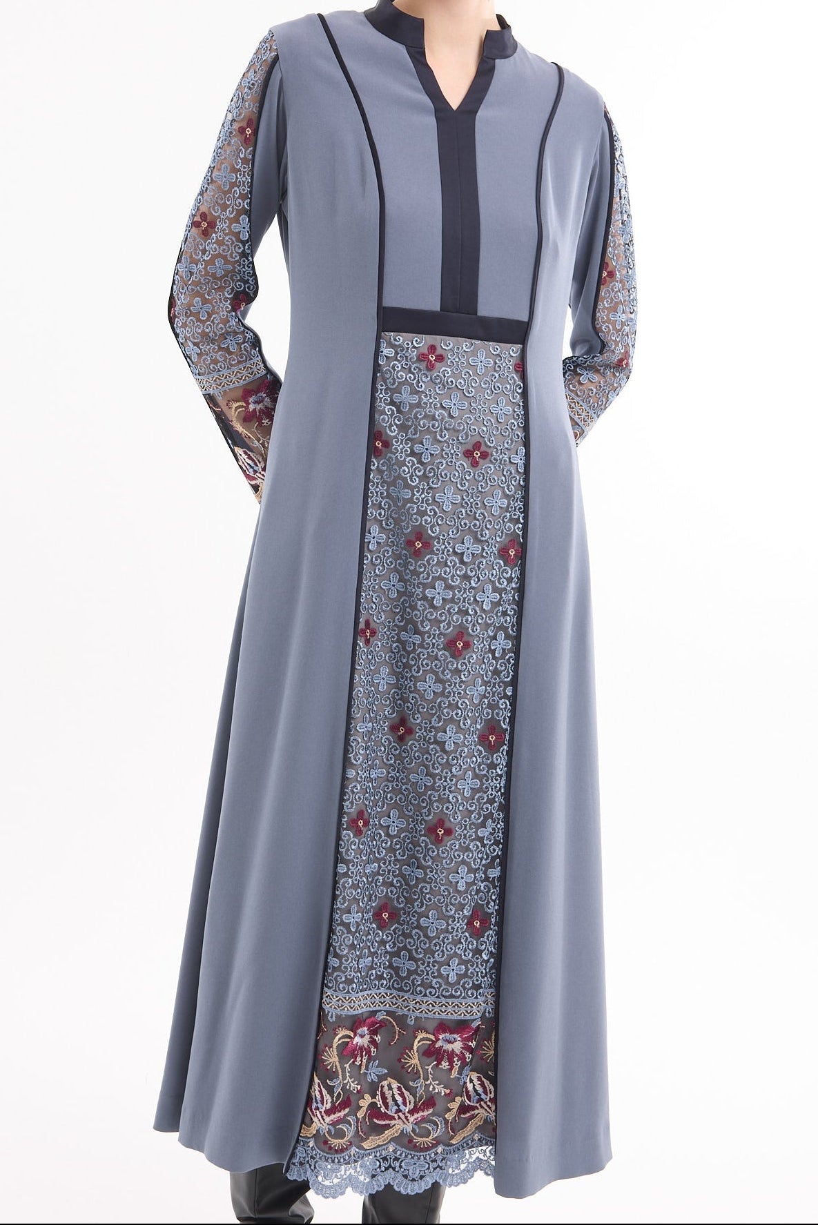 Framed flower lace dress