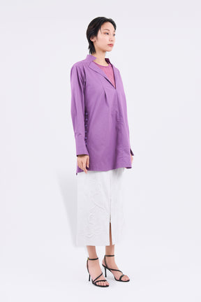 Slit skipper shirt (Purple)