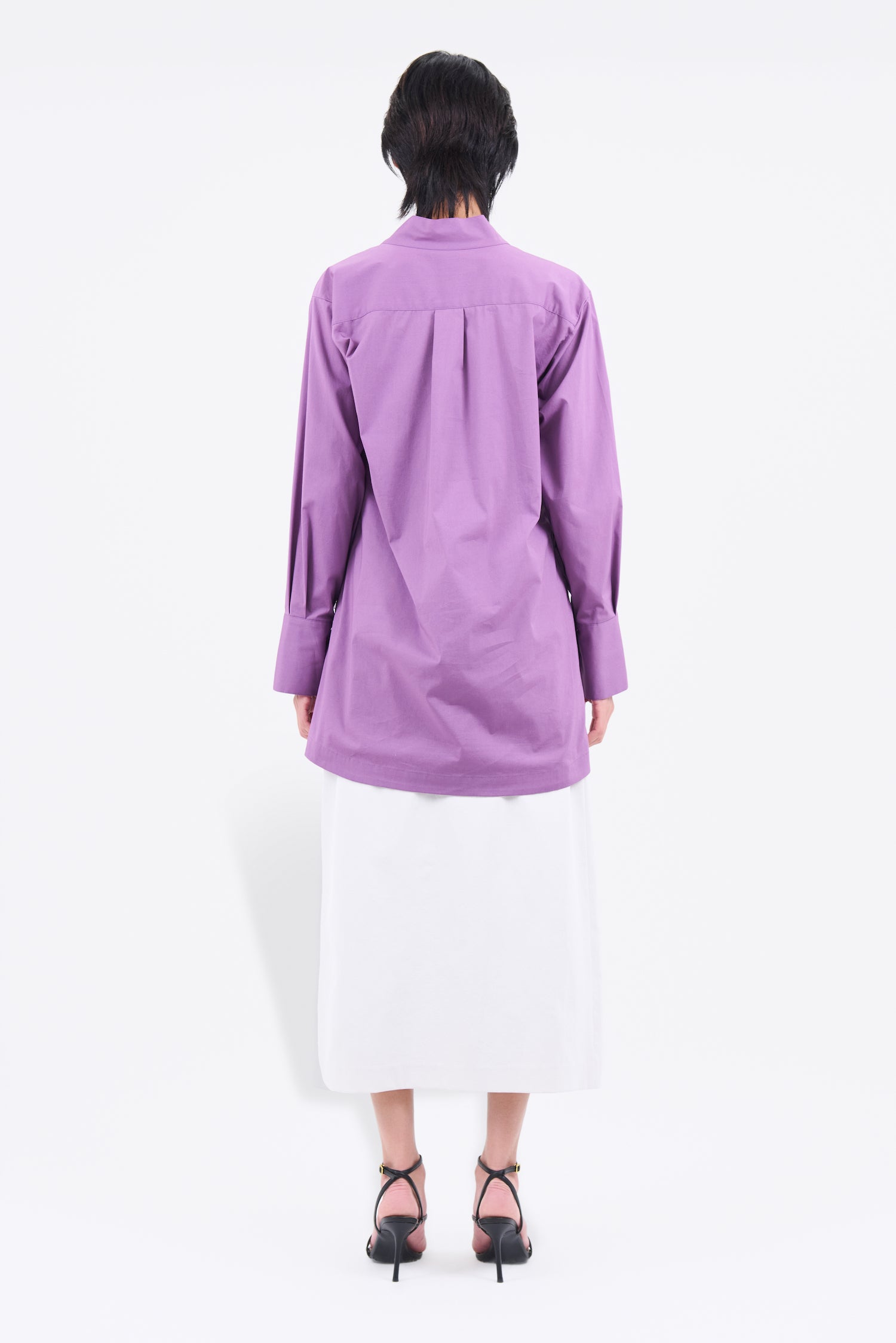 Slit skipper shirt (Purple)