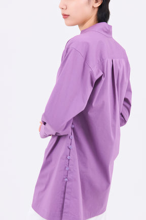 Slit skipper shirt (Purple)