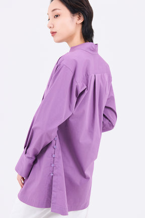 Slit skipper shirt (Purple)