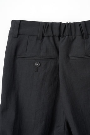 Veil embroidered layered slacks (Black)