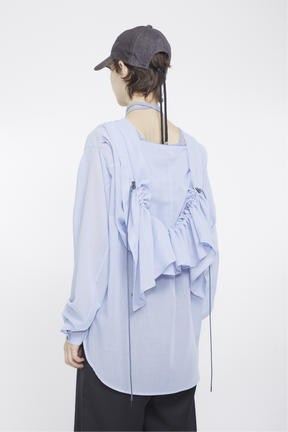 Float hood Shirt (Light blue)