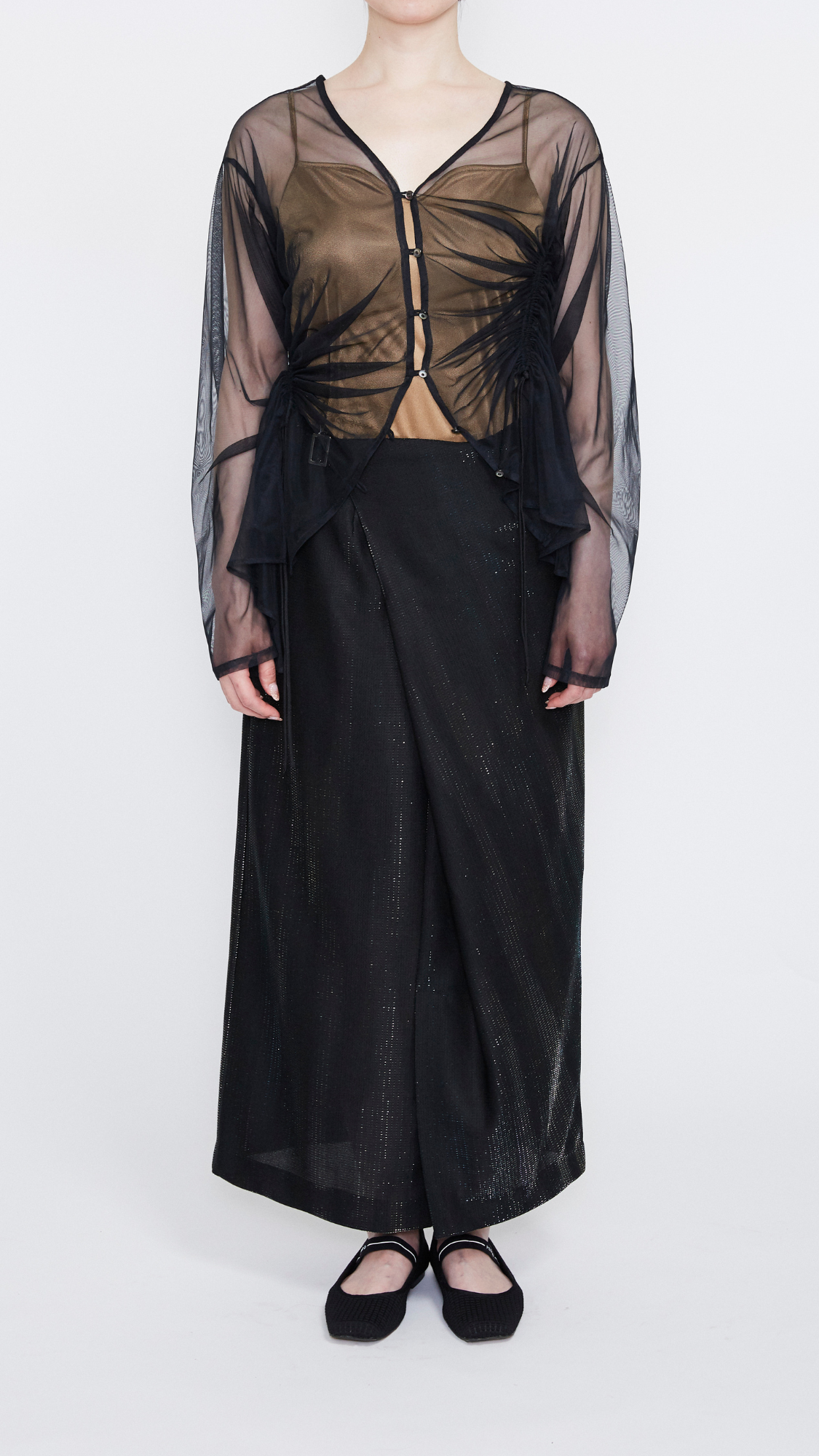 MURRAL Stem tulle tops (Black)